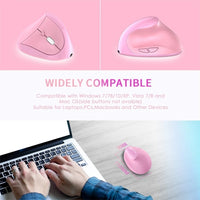 JOMAA Rechargeable Vertical Mouse Wireless USB 2.4G Right Hand Ergonomic Mice for Computer Laptop Gaming Mouse thumbnail