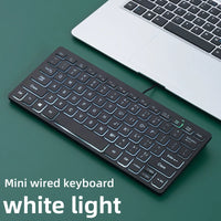 M70 Slim Keyboard Wired, APAYADO Mini Dazzling Color Keyboard, Character Translucent Keycaps, Bass Click, RGB thumbnail