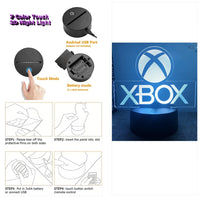 NEON GAMER 3D Lamp LED Night Light Gaming Setup RGB Children's Lamps Gamer Room Decoration Bedroom Table Lamp Personalized Gifts thumbnail