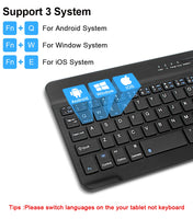 Bluetooth Wireless Keyboard Mouse For IOS Android Windows Tablet For iPad Air Mini Pro Spanish Korean Portugal Russian Keyboard thumbnail