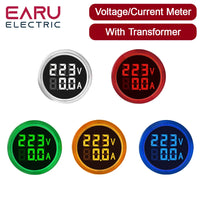 22MM AC 20-500V 0-100A LED Digital Voltmeter Ammeter Signal Lights 220V Voltage Current Meter Volt Amp Indicator Tester Detector thumbnail