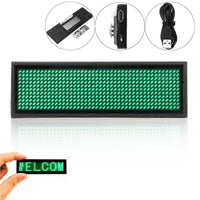 LED Mini Digital Display Screen Programmable Rechargeable Scrolling Name Message Tag Badge Sign 15 Display Language Nameplate thumbnail