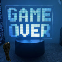 NEON GAMER 3D Lamp LED Night Light Gaming Setup RGB Children's Lamps Gamer Room Decoration Bedroom Table Lamp Personalized Gifts thumbnail