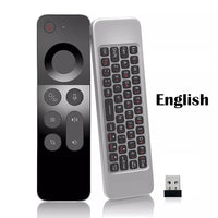 W3 Voice Air Mouse Remote Control 2.4G  English Arabic Handheld Mini Wireless Keyboard  for  Android TV BOX Windows PC thumbnail