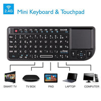 Backlit Mini Wireless Keyboard French Azerty Spanish In Russian Language With Touchpad N Air Mouse For PC Smart TV Box RGB Kit thumbnail
