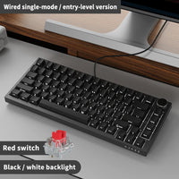 AJAZZ AK820 / AK820Pro Gaming Mechanical Keyboard 75% 82 Keys Wired Single Mode/Bluetooth Wireless Gamer Keyboard for Laptop PC thumbnail
