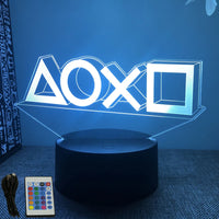 NEON GAMER 3D Lamp LED Night Light Gaming Setup RGB Children's Lamps Gamer Room Decoration Bedroom Table Lamp Personalized Gifts thumbnail