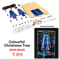 Xmas Tree DIY Kits RGB LED Flashing Tree DIY Kits Electronics Soldering Colorful 3D for Soldering Practice Learning thumbnail
