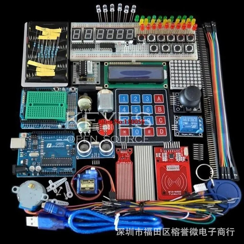 Starter Kit for Arduino Uno R3 - Uno R3 Breadboard and holder Step Motor / Servo /1602 LCD / jumper Wire/ UNO R3/850