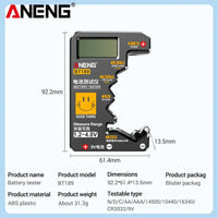 ANENG BT189 Button Cell Battery Tester 9V N D C AA AAA Universal Household LCD Display Battery Tester Power Bank Detectors Tools thumbnail