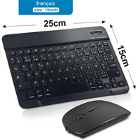 Bluetooth Wireless Keyboard Mouse For IOS Android Windows Tablet For iPad Air Mini Pro Spanish Korean Portugal Russian Keyboard thumbnail