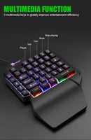35-Key Single-Handed Mechanical Gaming Keyboard - USB Wired RGB Backlight, Ergonomic Design & Ultra-Slim Portable for Laptop/PC thumbnail