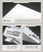 Machenike K500A-B84 Mechanical Keyboard 75% TKL Hot-Swappable Wired Gaming Keyboard 6-Color Backlit 84 Keys For PC Gamers Laptop thumbnail