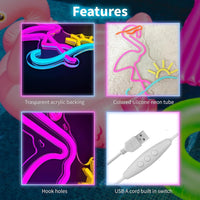 USB/Battery LED Neon Lights Sign for Wall Art Decor Heart Gaming Bar Bedroom Decoration Hanging Neon Sign Party Alien Night Lamp thumbnail