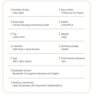 60% Wireless Mechanical Keyboard Bluetooth Dual Mode Hot-Swap Ziyoulang K68 Mini Keyboard 68-Key Red Switch for PC/IPhone iPad thumbnail