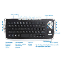 E30 2.4GHz Wireless Keyboard with Trackball Mouse Scroll Wheel Remote Control for Android TV BOX Smart TV PC Notebook Silver thumbnail