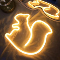 Halloween Bat Spirit LED Neon Wall Decor for Party Gift - Terrifying Atmosphere - USB or Battery Powered thumbnail