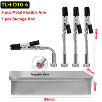 NEWACALOX Soldering Helping Hands 4 Magnetic Universal Flexible Arm Welding Assistant PCB Clamp Thir Hand Welding Repair Tools thumbnail