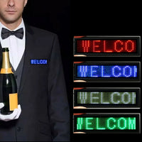 LED Mini Digital Display Screen Programmable Rechargeable Scrolling Name Message Tag Badge Sign 15 Display Language Nameplate thumbnail