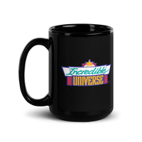 Official Incredible Universe Branded Black Glossy Mug thumbnail