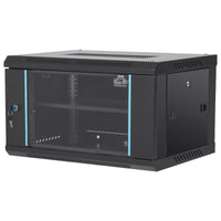 VEVOR 6U Wall Mount Network Server Cabinet, 15.5 Deep, Server Rack Cabinet Enclosure, 200 Lbs Max. Ground-mounted Load Capacity, With Locking Glass Door Side Panels, For IT Equipment, A V Devices thumbnail