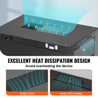 VEVOR 6U Wall Mount Network Server Cabinet, 15.5 Deep, Server Rack Cabinet Enclosure, 200 Lbs Max. Ground-mounted Load Capacity, With Locking Glass Door Side Panels, For IT Equipment, A V Devices thumbnail